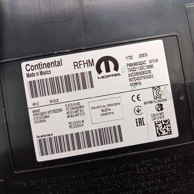 Jeep Compass TPMS Control Module { 40406557 } 2018 2019 2020 2021 2022