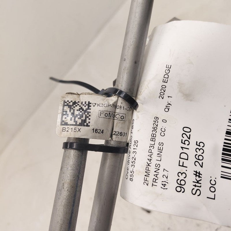Ford Edge Automatic Transmission Oil Cooler Line Tube Hose  2019 2020 