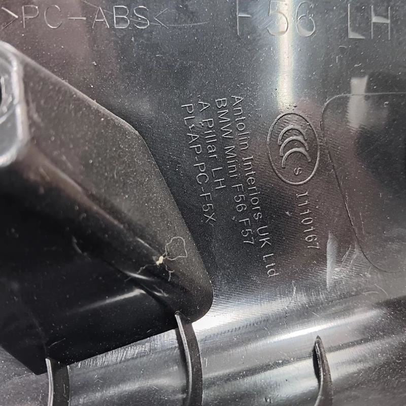 Mini Cooper Driver Left Side Interior Pillar Trim Panel 2016 2017 2018 2019 2020