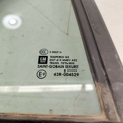 Passenger Right Rear Door Vent Glass Window Fits 16-19 Chevy Volt OEM