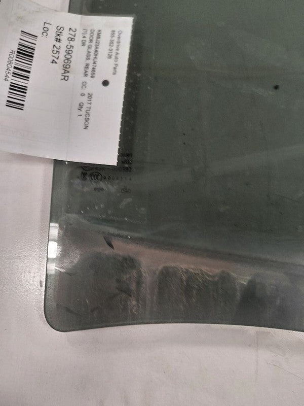 Passenger Right Rear Door Glass Window With Privacy Tint 16-21 Hyundai Tucson