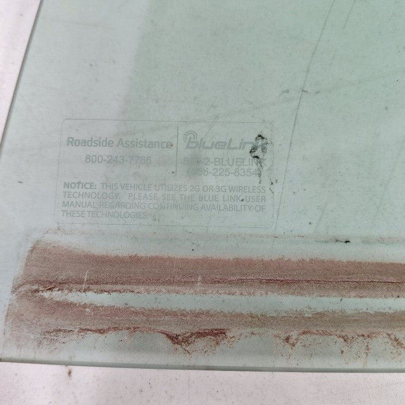 Driver Rear Door Glass Window Solar US Built Fits 15-19 Hyundai Sonata