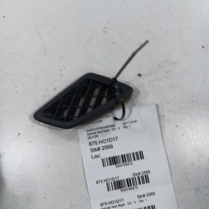 Honda Civic Defrost Vent Right Passenger Side  2018 2017 2016