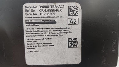 Audio Equipment Radio Satellite Radio Xm ID 39800TBAA22 16-19 Honda Ci