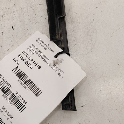 Nissan Versa Note Door Glass Window Weather Strip Trim Rear Right Pass