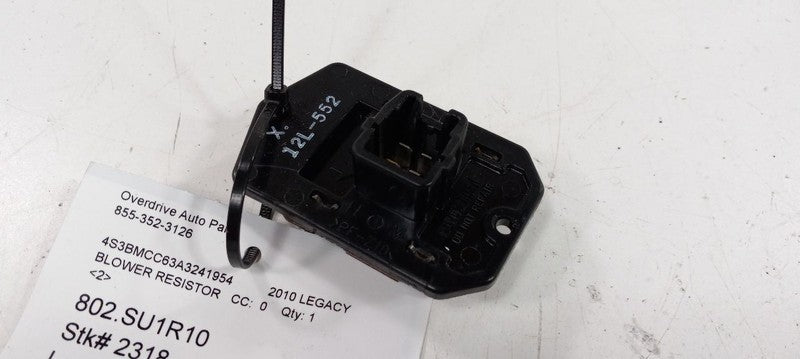 Subaru Legacy Blower Resistor Fan Motor Speed Resistor 2010 2011 2012 
