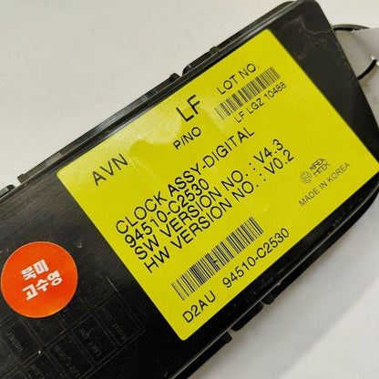 Control Panel Clock ID 94510C2530 Fits 15-17 Hyundai Sonata OEM