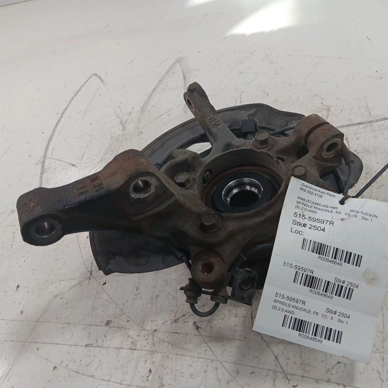 Passenger Right Front Spindle Knuckle Bearing Hub ABS AWD 16-21 Hyunda