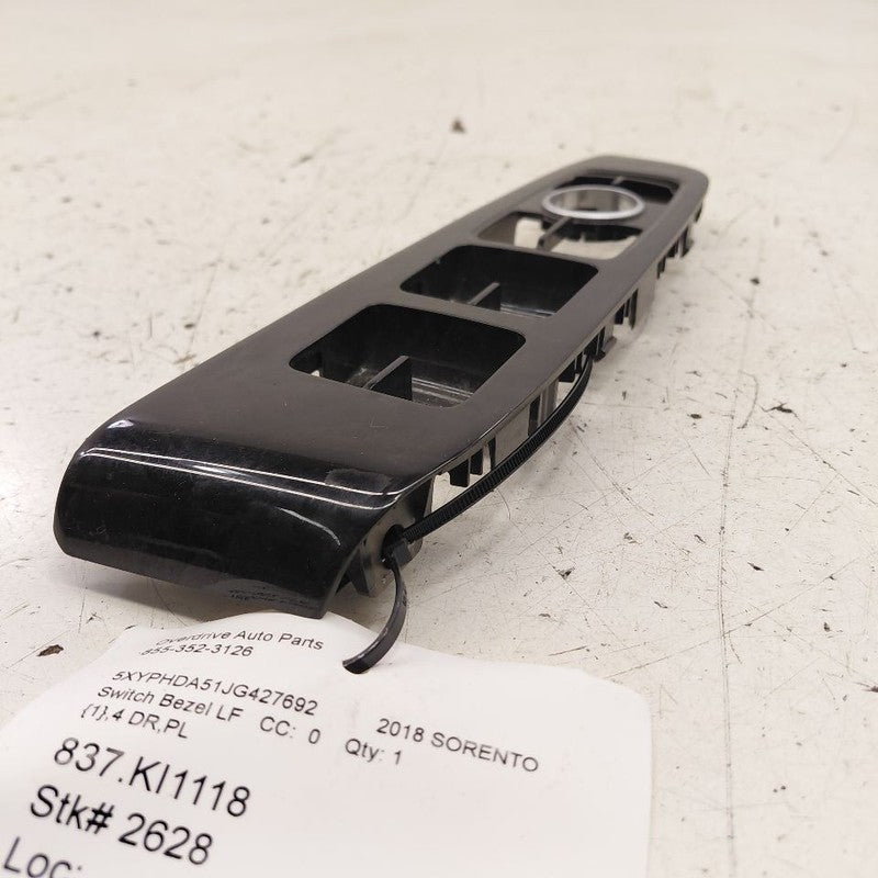 Kia Sorento Window Switch Bezel Trim Left Front 2018 2017 2016