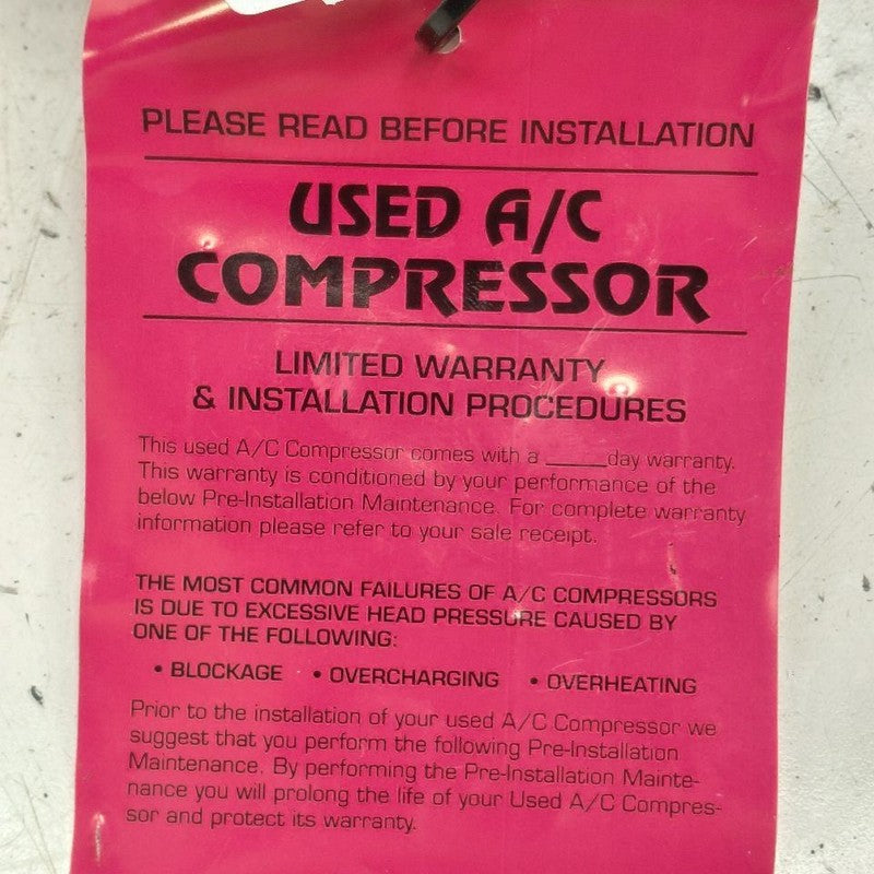 Air Conditioning AC Compressor Fits 15-21 Jeep Renegade