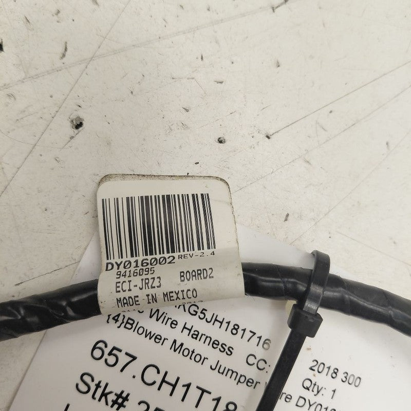 Chrysler 300 Blower Motor Jumper Wire {DY016002} 2017 2018 2019
