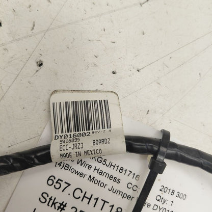 Chrysler 300 Blower Motor Jumper Wire {DY016002} 2017 2018 2019