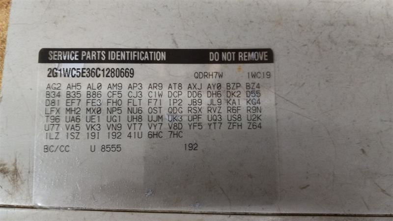 Chevy Impala AC Hose Line 2012 2013 2014 2015 2016