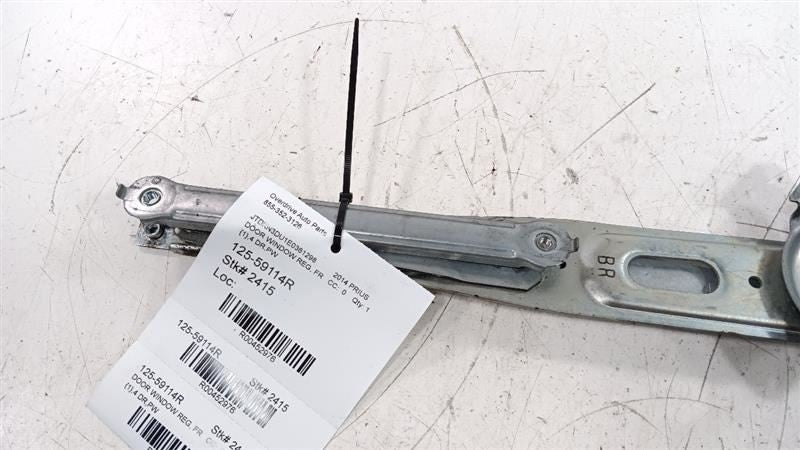 6980152070 Passenger Right Window Regulator Track Only Windows Fits 04-15 PRIUS 