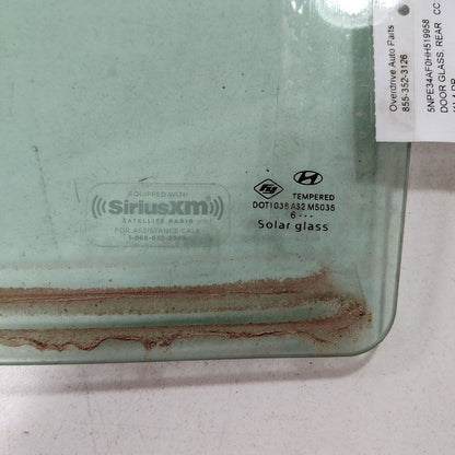 Driver Rear Door Glass Window Solar US Built Fits 15-19 Hyundai Sonata