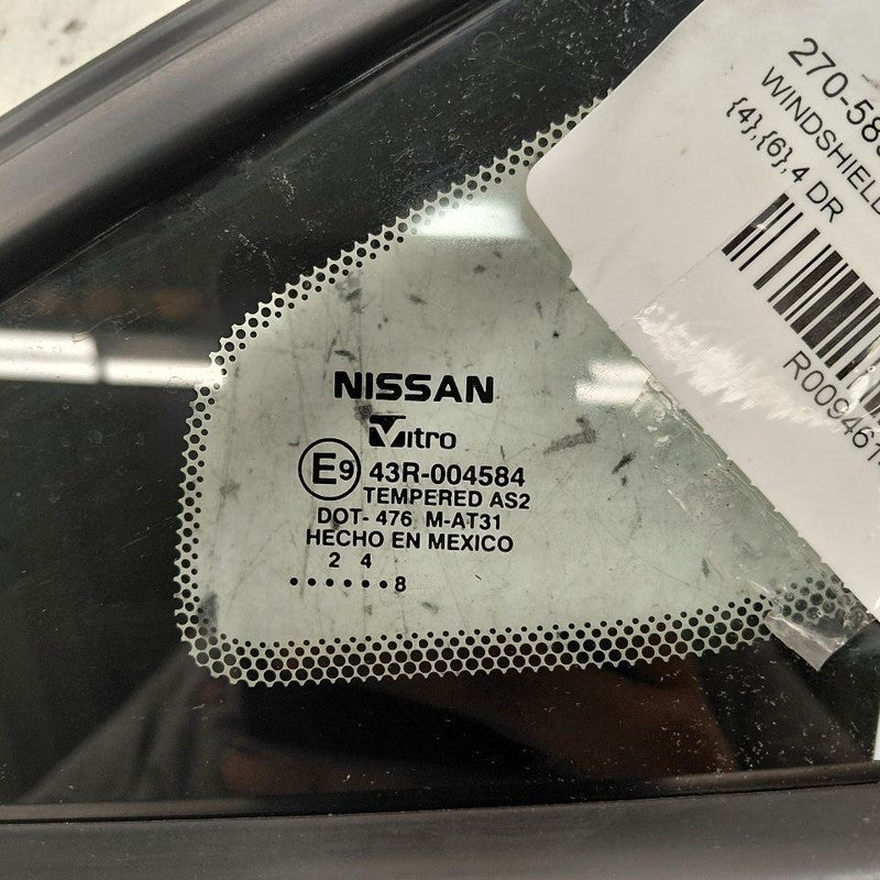 Driver Left Windshield Pillar Glass Hatchback Note Fits 14-19 Nissan V
