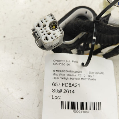 Ford Escape Left Rear Taillight Wire Harness {MX6T13A409} 2020 2021 20