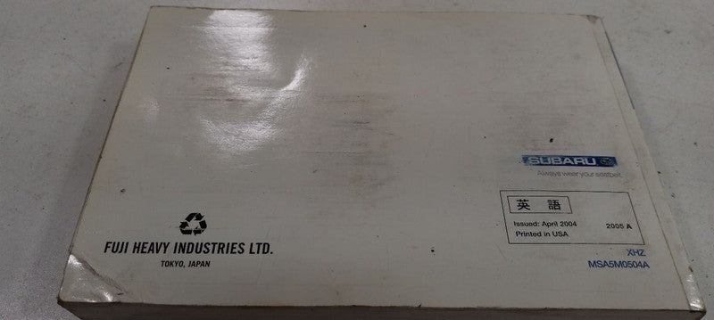 Subaru Legacy Owners Manual 2005 2006 2007 2008 2009 OEM