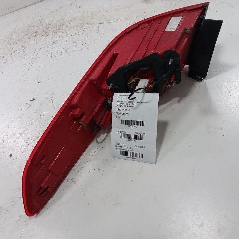 Left Tail Light Brake Lamp Incandescent Quarter Panel Mount 16-20 Kia Optima