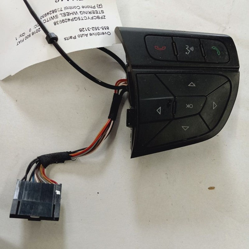Fiat 500 X Model   Steering Wheel Phone Control Switch {735624930} 201