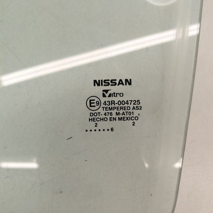 Driver Left Front Door Glass Window Hatchback Note Fits 17-19 Nissan V