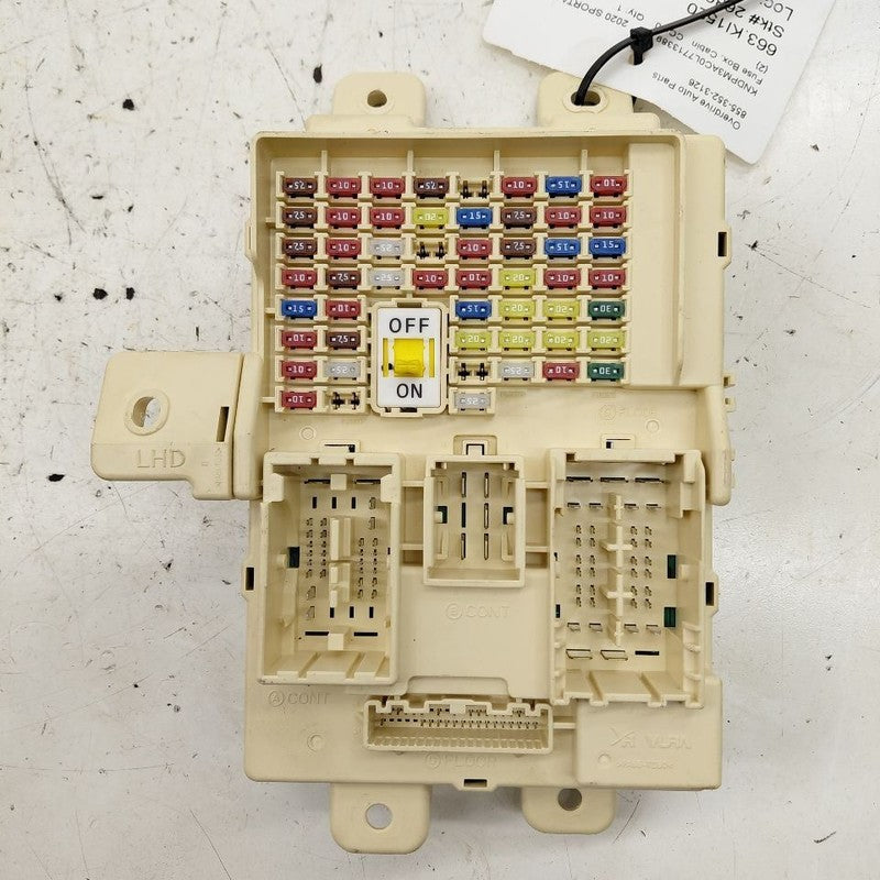 Kia Sportage Cabin Fuse Box Interior Inner Under Dash  2020 2021 2022