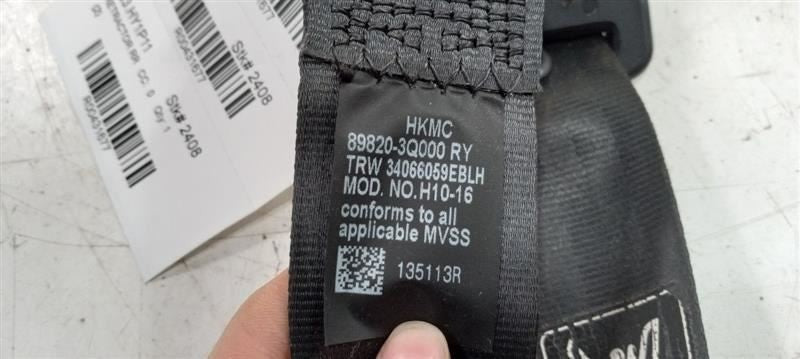 Hyundai Sonata Seat Belt Strap Retractor Right Passenger Rear Back 201