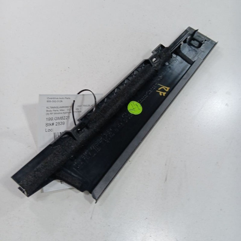 Chevy Trailblazer Passenger Right Front Window Applique {42757658} 2021 2022