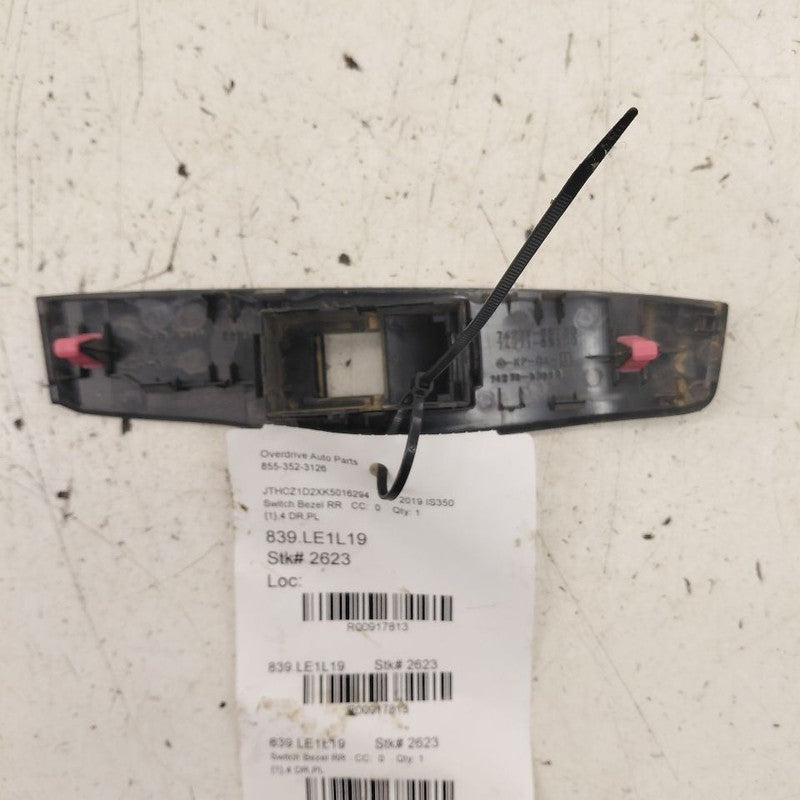 Lexus IS350 Window Switch Bezel Trim Right Rear  2020 2019 2018