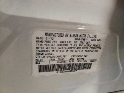 Infiniti G37 Door Ajar Switch Door Open Dome Light Switch  2011 2012 2013