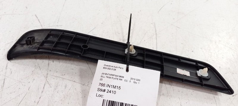 Infiniti Q50 Sill Trim Plate Door Jam Threshold Right Passenger Rear 2014 2015 