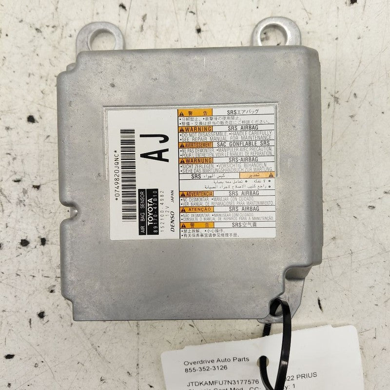 Restraint Control Module Fits 21-22 Toyota Prius