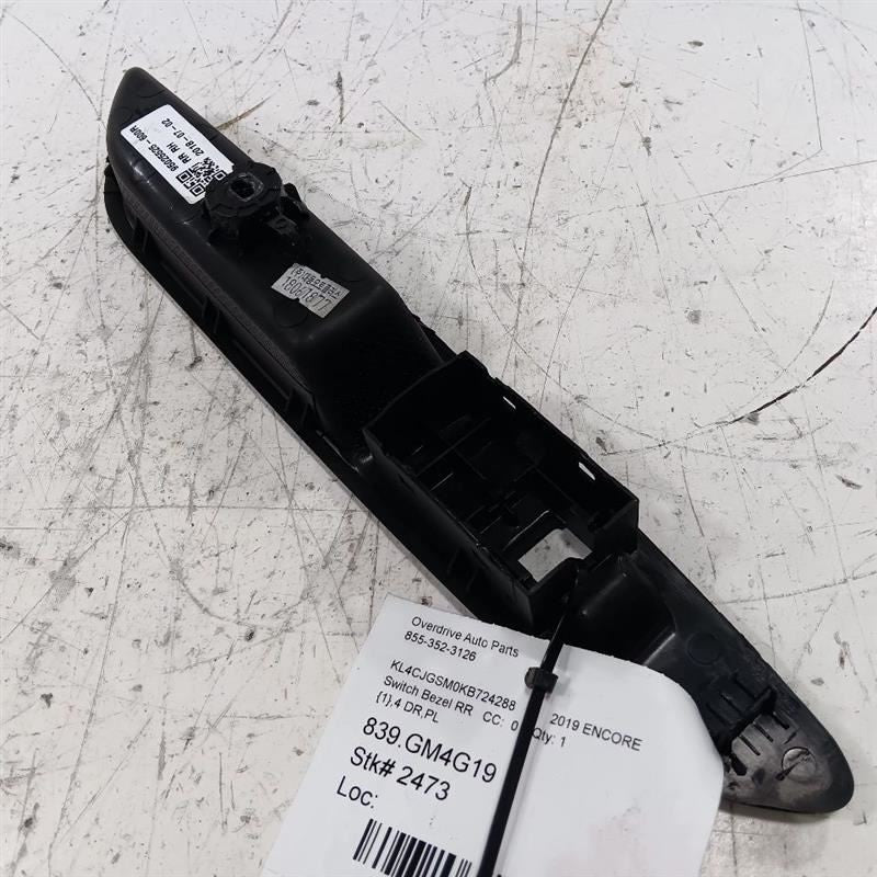 Buick Encore Window Switch Bezel Trim Passenger Right Rear  2018 2019 2020