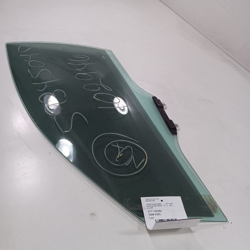 Driver Left Front Door Glass Window Hatchback Fits 17-21 Honda Civic