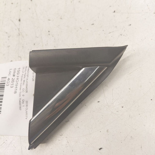 Honda Clarity Driver Left Front Fender Corner Trim {75495TRT} 2018 201