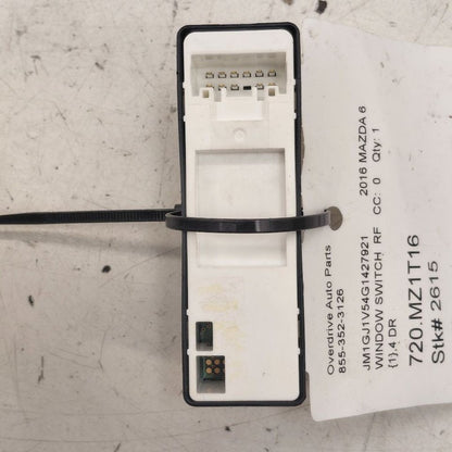 Mazda 6 Power Window Switch Right Passenger Front  2016 2015 2014