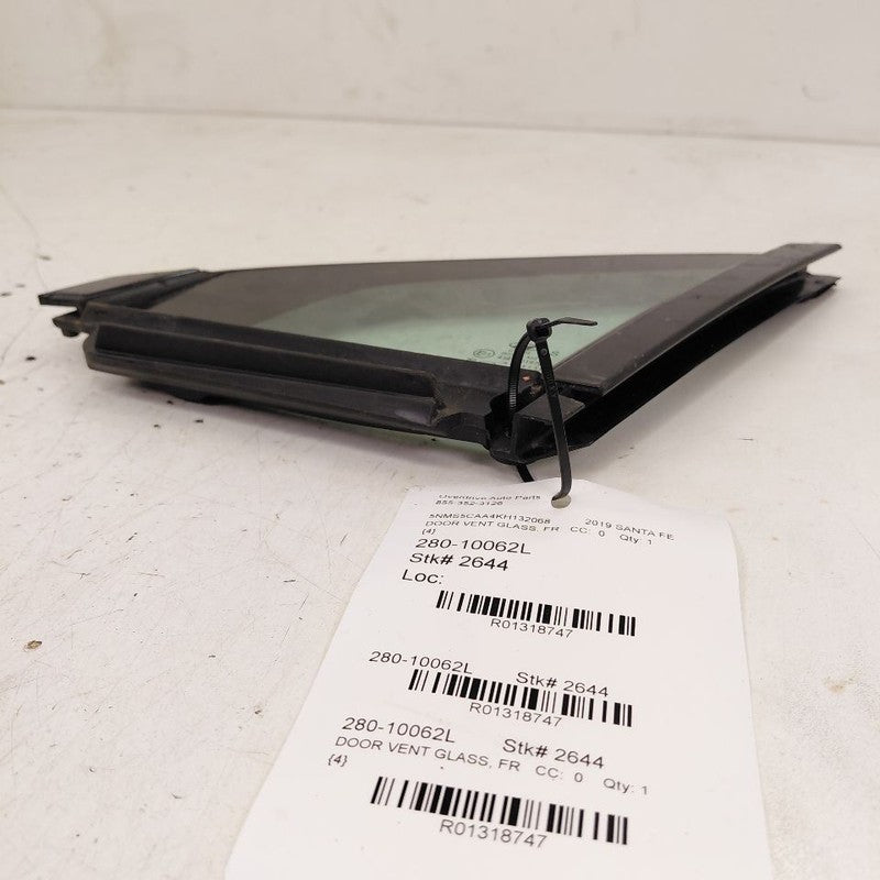Driver Left Front Door Vent Glass Window Fits 19-23 Hyundai Santa Fe
