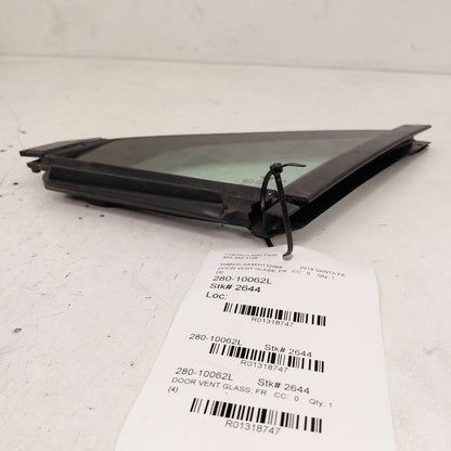 Driver Left Front Door Vent Glass Window Fits 19-23 Hyundai Santa Fe