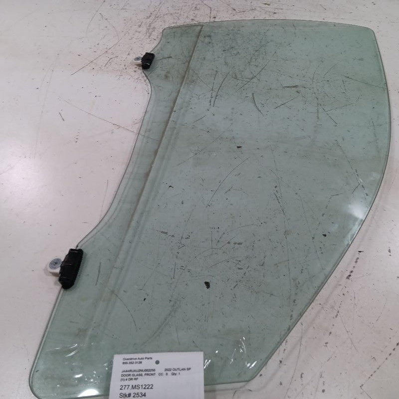 Passenger Right Front Door Window Glass Fits 16-20 Mitsubishi Outlande