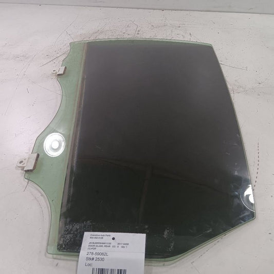 Driver Left Rear Door Window Glass Fits 16-17 INFINITI QX50 OEM