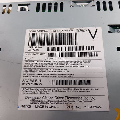 Audio Equipment Radio Receiver Am-fm-cd Fits 17 Ford Explorer