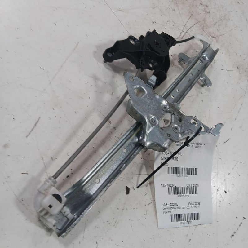 Left Rear Window Regulator Track Fits 19-23 Toyota Corolla OEM