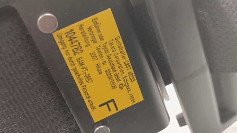 Lexus LS460 Seat Belt Strap Retractor Right Passenger Rear Back  2007 2008 2009