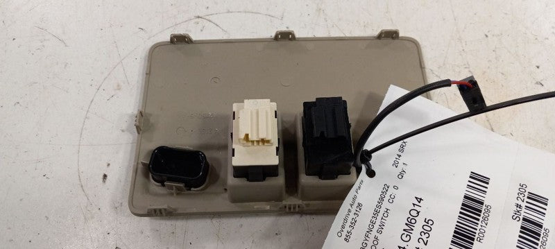 2014 Cadillac Srx Sun Roof Sunroof Switch