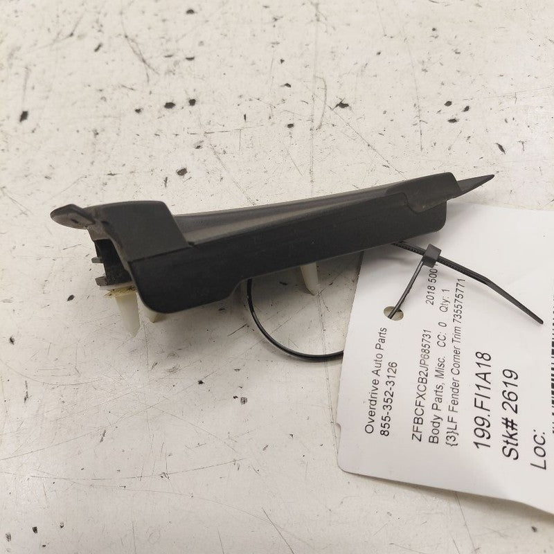 2018 Fiat 500 X Model Driver Left Front Fender Corner Trim {735575771}