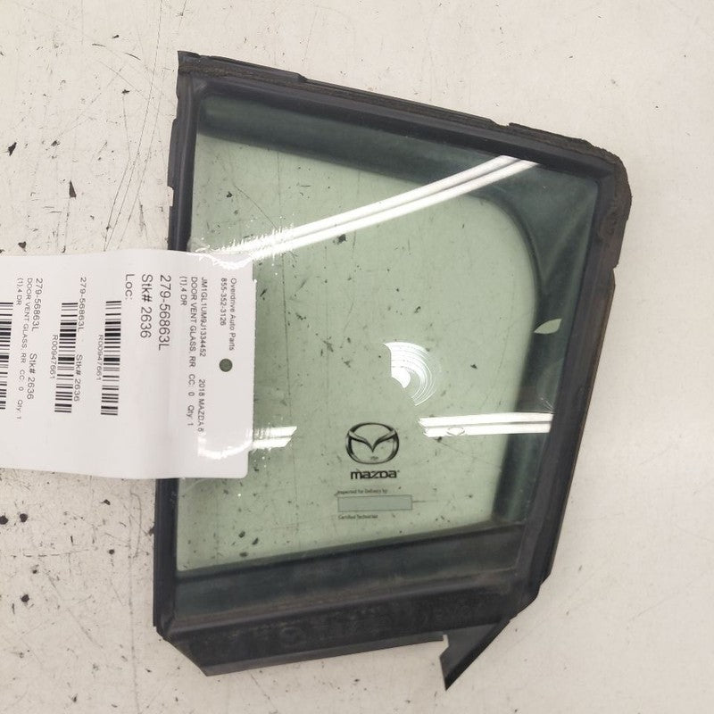 Left Rear Door Vent Glass Window Fits 14-21 Mazda 6
