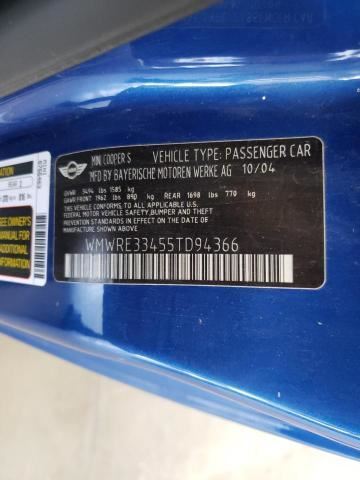 41217037438 Passenger Right Fender Convertible Cooper S Fits 02-08 MINI COOPER S