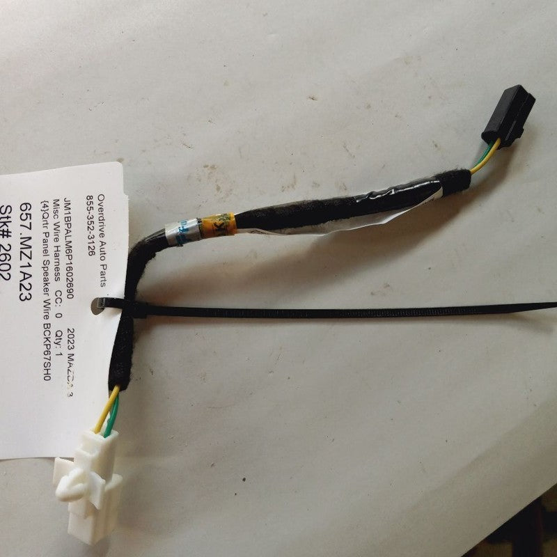 Mazda 3 Quarter Panel Speaker Wire {BCKP67SH0} 2023 2022 2021