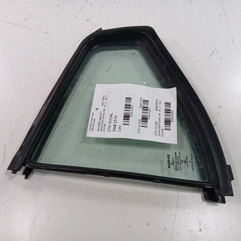 Left Rear Door Vent Window Glass Fits 20-23 Nissan Versa OEM