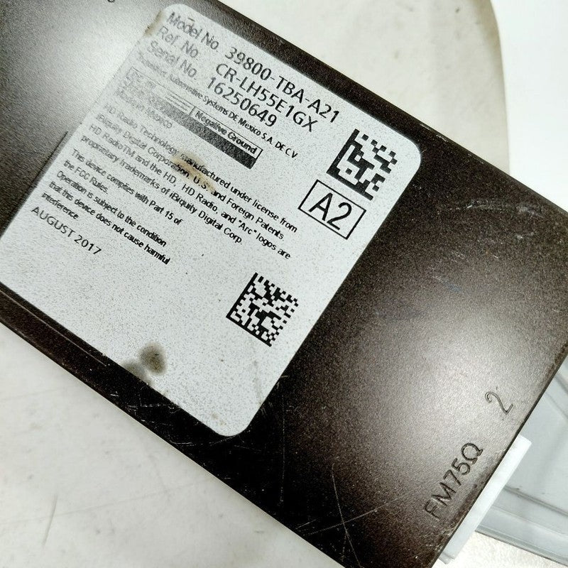 39800TBAA21 Audio Equipment Radio Satellite Radio Xm ID 39800TBAA22 16-21 Honda Civic